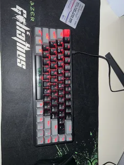 کیبورد گیمینگ فاطر مدل KCR-8000B، مکانیکال سوییچ قرمز، Tenkeyless، نورپردازی RGB