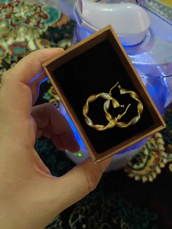 گوشواره طلا 18 عیار زنانه طلای مستجابی مدل اکسترا کد 205489