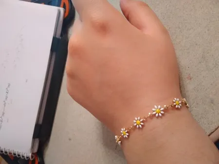 دستبند دخترانه مدل بابونه کد 546