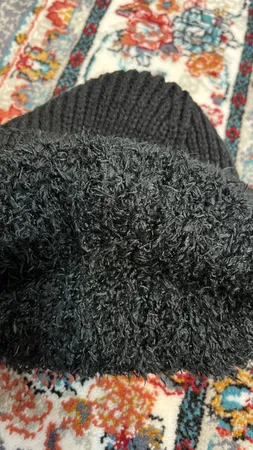 کلاه بافتنی سام مدل داخل خز لبه برگرد کد 202