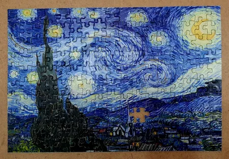 پازل160تکه مینیاتور طرح شب پرستاره ونگوگ کد 01562