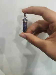 تجریه خرید آویز گردنبند مدل منشور سنگ آمیتیس