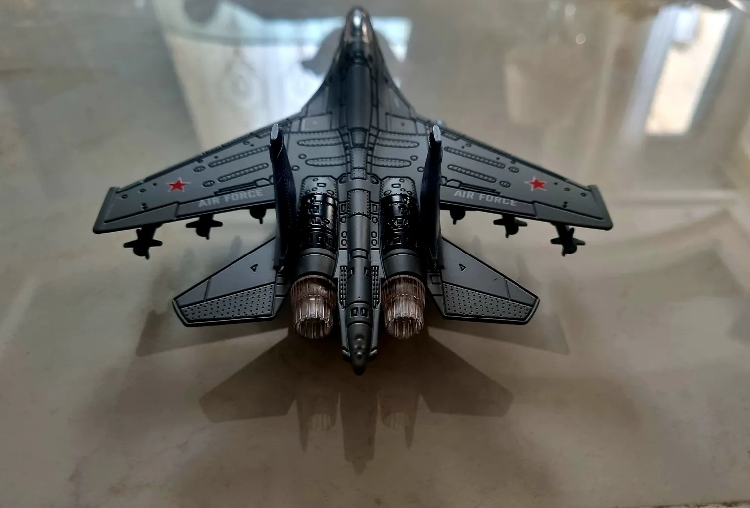 ماکت هواپیما ناب سل مدل جت جنگنده موزیکال چراغدار SUKHOI SU-30MKK