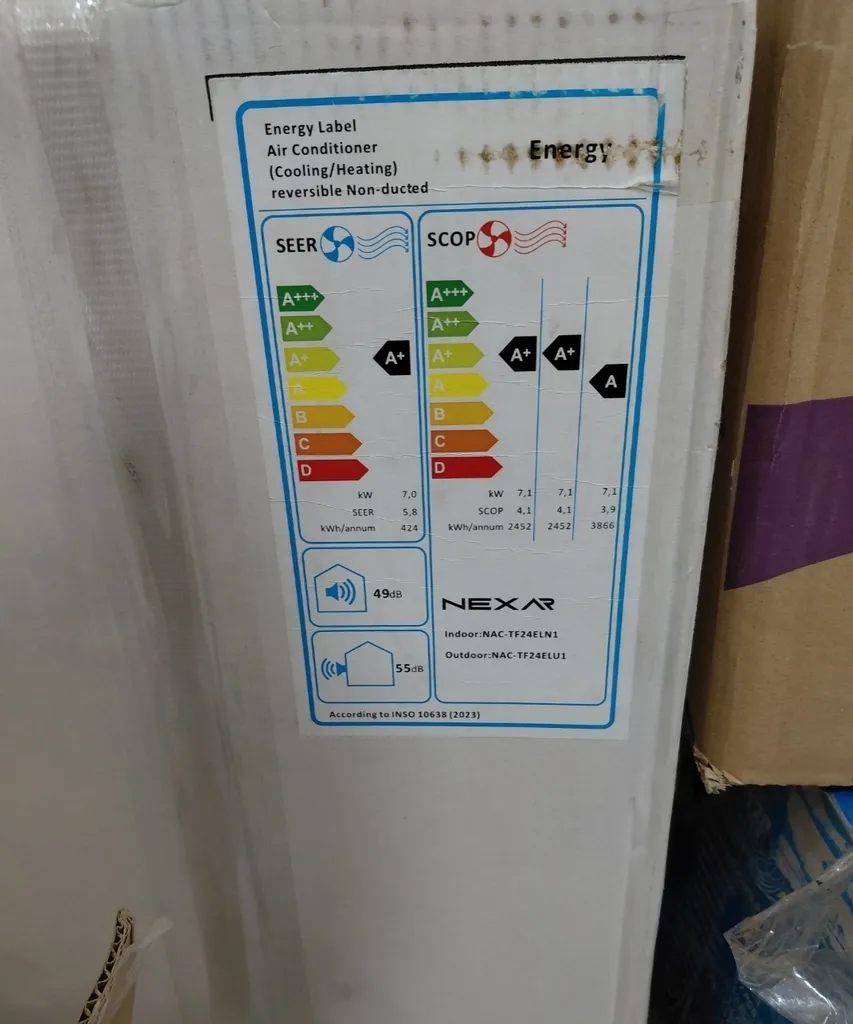 کولر گازی اسپلیت دیواری 24000 دور ثابت نکسار مدل TF24ELN1