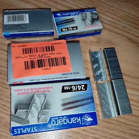 سوزن منگنه کانگرو کد 45021 سایز 24/6 بسته 1000 عددی