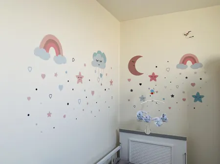 استیکر دیواری اتاق کودک مدل the sky