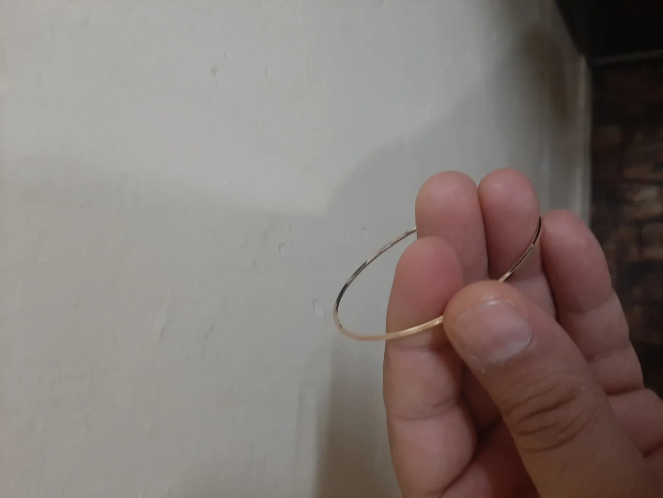 النگو طلا 18 عیار زنانه مدل آينه ای سایز 3