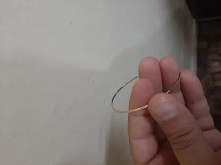 النگو طلا 18 عیار زنانه مدل آينه ای سایز 3