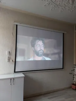 پرده نمایش برقی پروژکتور اسکوپ پارچه عالی سایز 200x 200