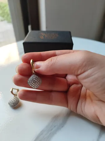 گوشواره طلا 18 عیار زنانه طلای مستجابی کد 05