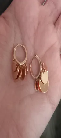 گوشواره زنانه ژوپینگ مدل سکه ای کد E3371