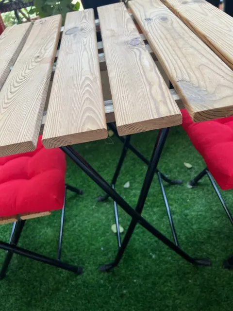 میز و صندلی غذاخوری دو نفره مدل چوبی کد 2090