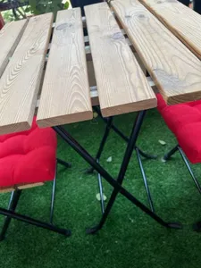 تجریه خرید میز و صندلی غذاخوری دو نفره مدل چوبی کد 2090