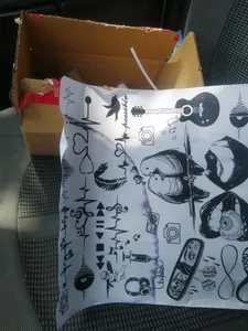 تجریه خرید تتو موقت سورتک مدل STT103 مجموعه 5 عددی به همراه اسپری