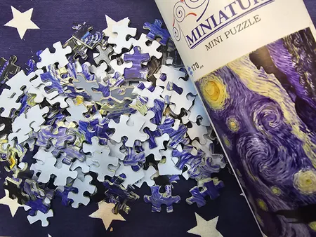 پازل160تکه مینیاتور طرح شب پرستاره ونگوگ کد 01562