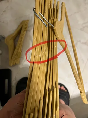 چوب لباسی مدل افرا طرح چوب بسته 20 عددی