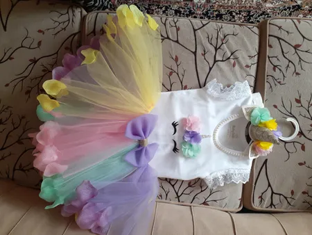 ست 3 تکه لباس دخترانه مدل یونیکرون