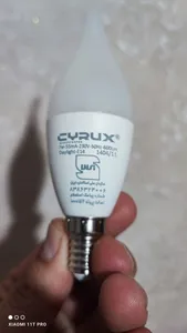 تجریه خرید لامپ اس ام دی 7 وات سایروکس مدل شمعی اشکی پایه E14 بسته 2 عددی