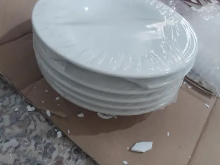 بشقاب خورش خوری چینی زرین ایران مدل هتلی 49 کد 20 درجه عالی بسته 6 عددی