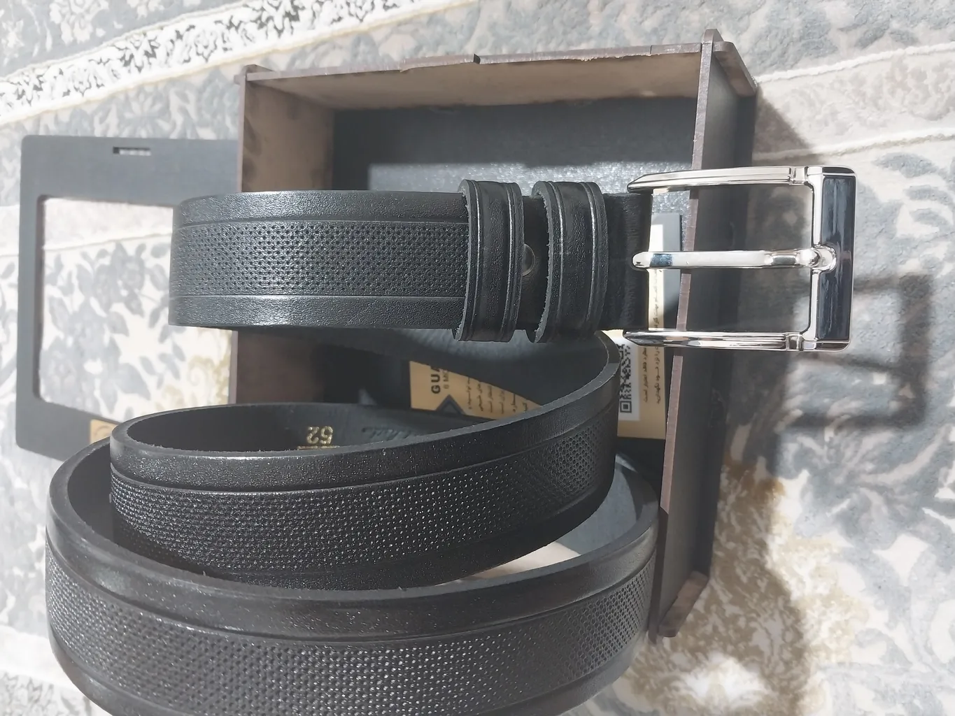 کمربند مردانه چرم عطارد مدل  چرم طبیعی گاومیش کد B35