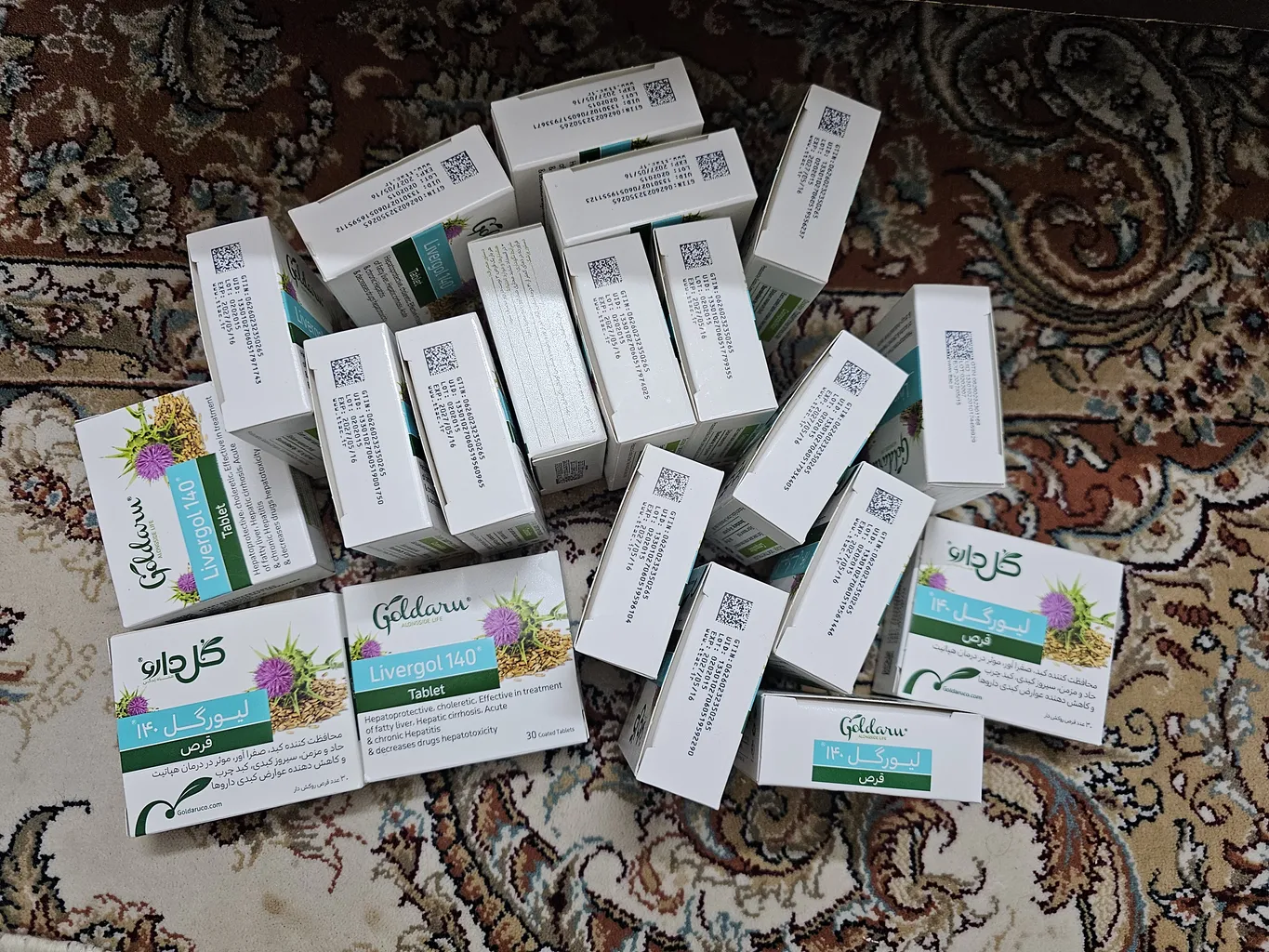 قرص لیورگل 140 میلی گرم گل دارو بسته 30 عددی