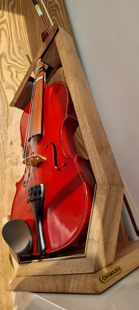 نگهدارنده ساز چمان مدل پایه چوبی ویولن