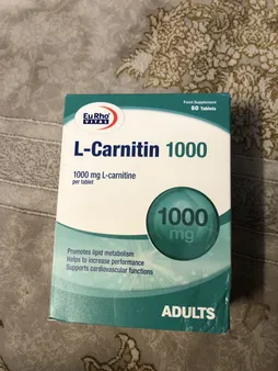 قرص ال کارنیتین یوروویتال - 1000 میلی گرم  بسته 60 عددی