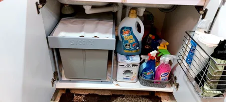 سطل زباله کابینتی مدل استیل ایکس