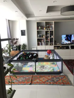 تخت و پارک بازی مدل مربع توری 200x200