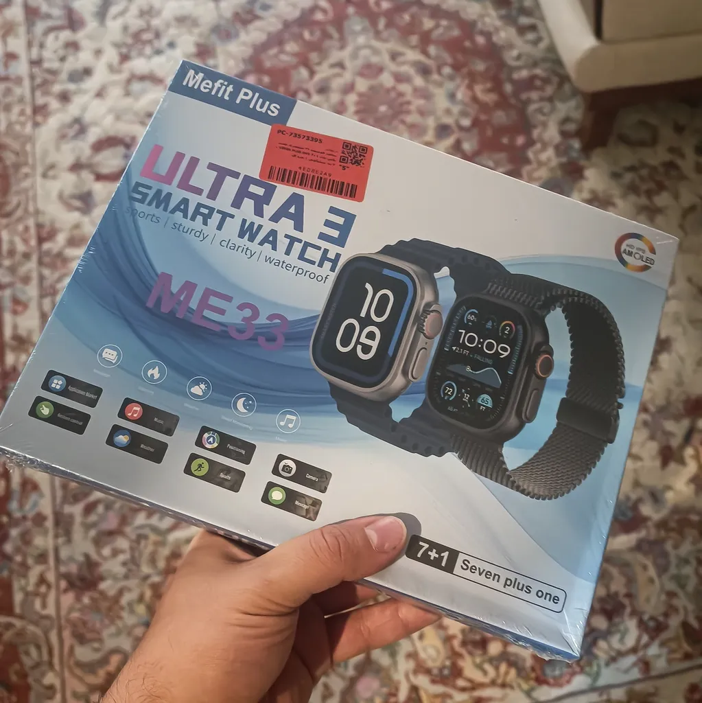 ساعت هوشمند ۴۹ میلیمتری مفیت پلاس مدل SEVEN PLUS ONE 7+1 با ۷ بند سیلیکونی