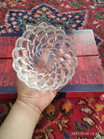 پیاله شیشه و بلور اصفهان سری فلورانس کد 917 بسته 6 عددی