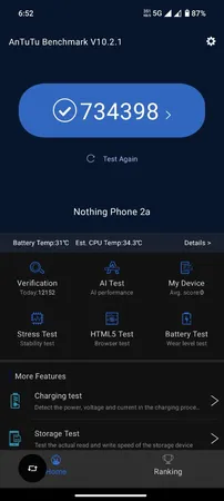 گوشی موبایل ناتینگ مدل Phone 2a دو سیم کارت ظرفیت 256 گیگابایت رم 12 گیگابایت
