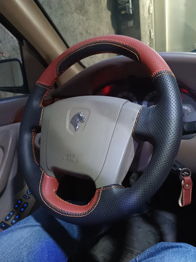 روکش فرمان فرمونو مدل بازودار طرح کلاسیک مناسب برای سمند