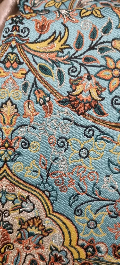 رومیزی ترمه نگین خاتم یزد طرح افشاری کد SBZ