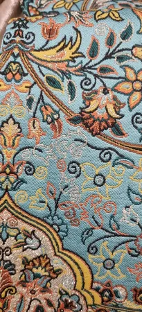 رومیزی ترمه نگین خاتم یزد طرح افشاری کد SBZ