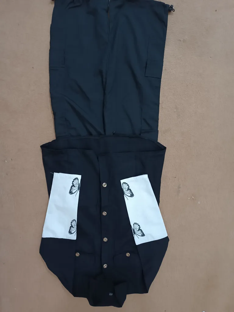 مانتو و شلوار دخترانه مدل کارگو پروانه