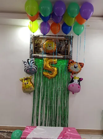 مجموعه 74 عددی تم تولد مستر تم طرح حیوانات جنگل کد 5