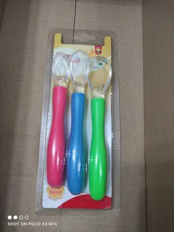 قاشق غذاخوری کودک بیبی لند مدل 286 بسته سه عددی