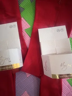 جوراب شلواری دخترانه ویزیون کد VSS09 رنگ قرمز