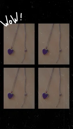 گردنبند زنانه مدل قاب عکس جادویی حرارتی طرح قلب