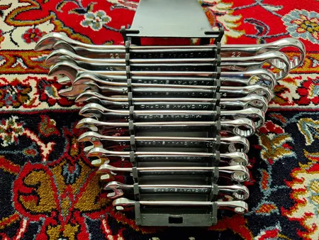 آچار یکسر تخت و یکسر رینگی جاب مدل  MM 622 مجموعه 12 عددی