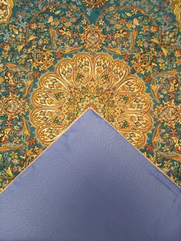 رومیزی ترمه نگین خاتم یزد طرح افشاری کد ABDR3