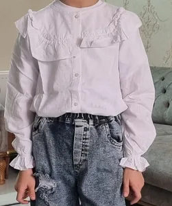 تجریه خرید شومیز آستین بلند دخترانه کولزیون مدل یقه چین دار