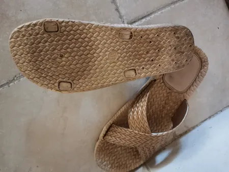 دمپایی زنانه پاپا مدل حصیری K1-GD