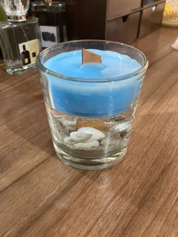 شمع دست ساز  طرح دریا مدل T1037