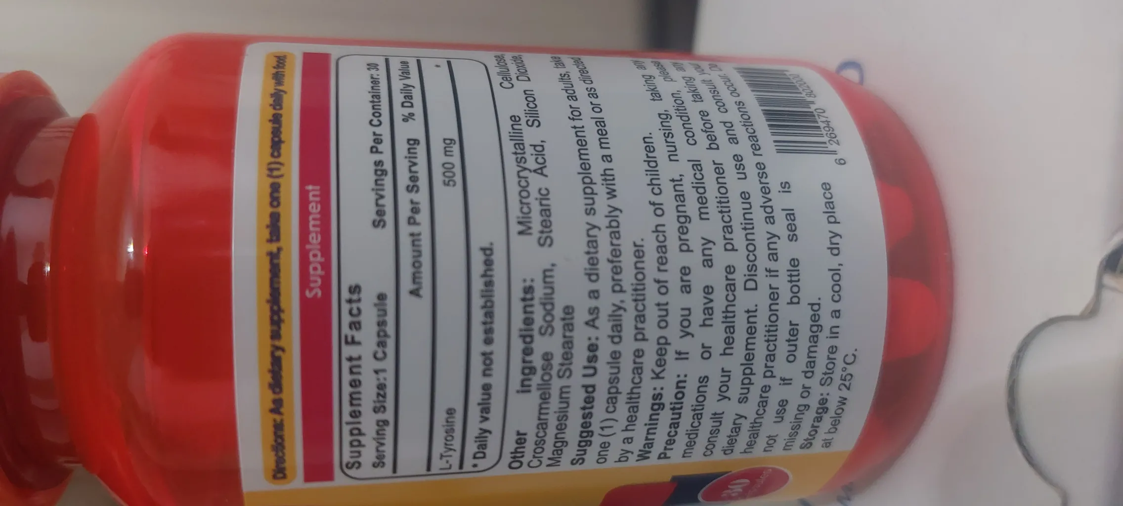 کپسول ال تیروزین مگنوم ویتامینز بسته 30 عددی