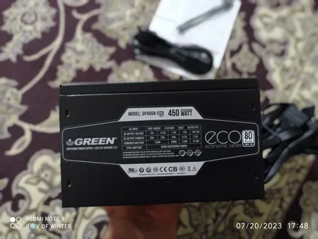 منبع تغذیه کامپیوتر گرین مدل GP450A-ECO Rev3.1