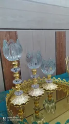 شمعدان شانا آرت کد 002 مدل لاله بسته 3 عددی