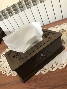 جعبه دستمال کاغذی چوب آرا مدل پنج لایه