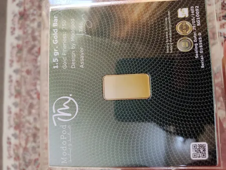 شمش طلا 18 عیار مدوپد مدل SG10092